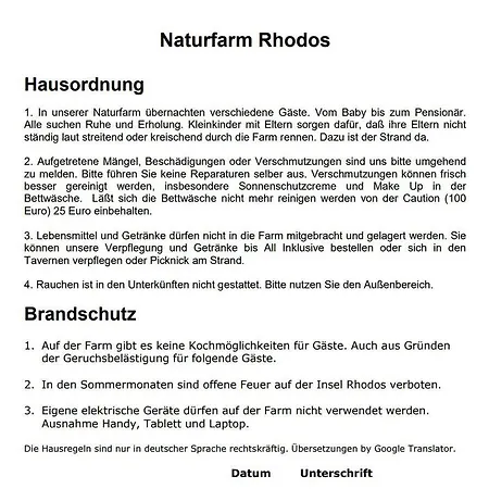 Farm stay Naturfarm Rhodos *